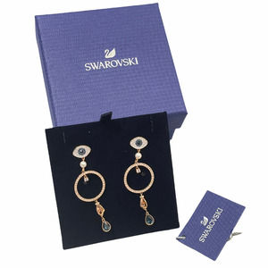 Swarovski Crystal Evil Eye Symbolic Hoop Pierced Earrings, Multi-Colored